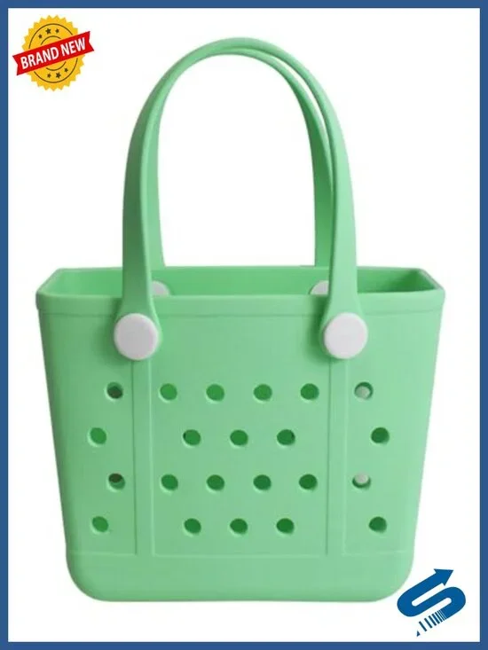 Rubber Beach Tote Bag Waterproof EVA Material Open Handbag for Gym Sports