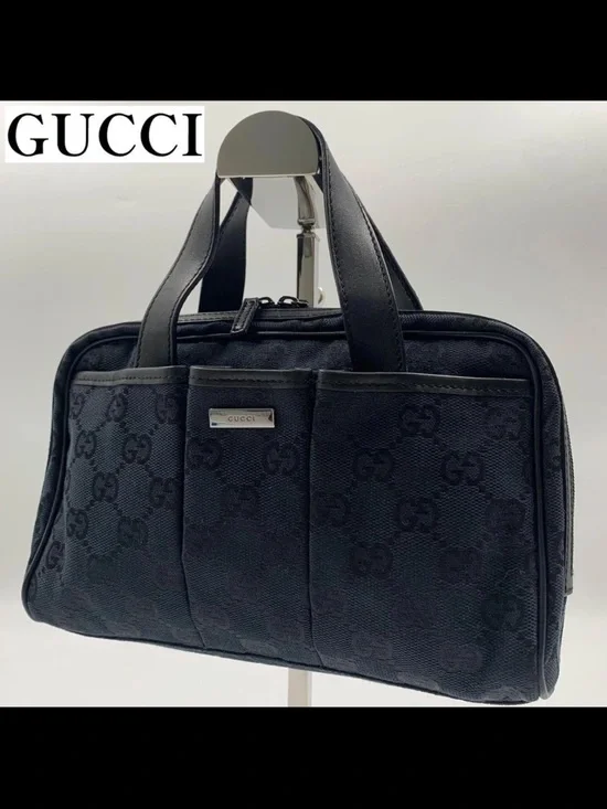 Gucci Black GG Monogram Canvas Top-Handle Briefcase