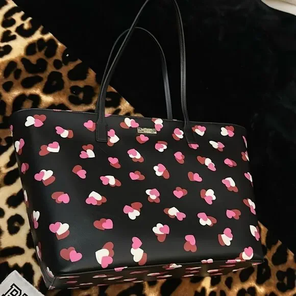Kate Spade Margareta Shore Street‎ Flutter Hearts Large Tote Bag