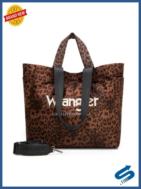 Large Tote Bag for Women Leopard Print Purse for Travel Work Gym