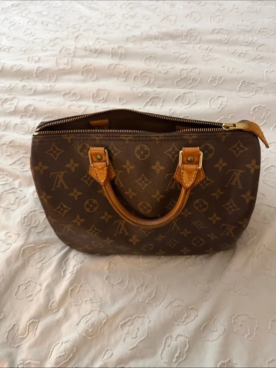 Louis Vuitton Monogram Satchel in Brown and Tan