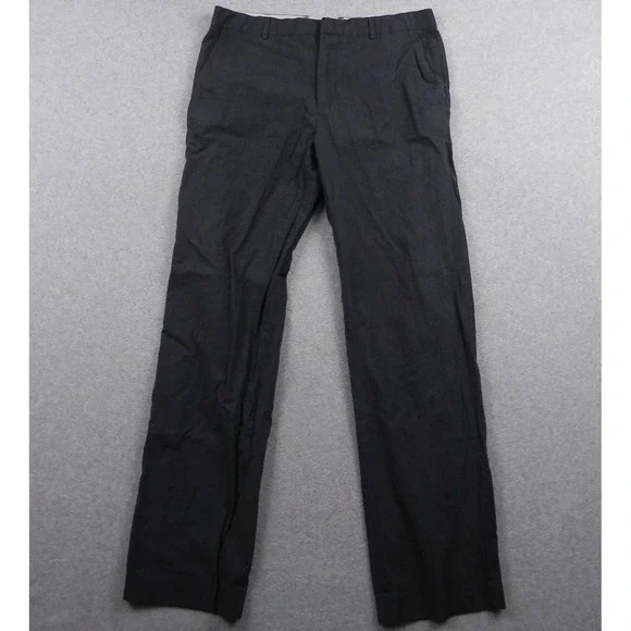 Banana Republic Pants Mens 36x36 Modern Fit Dress Suit Cotton Flat Front Gray