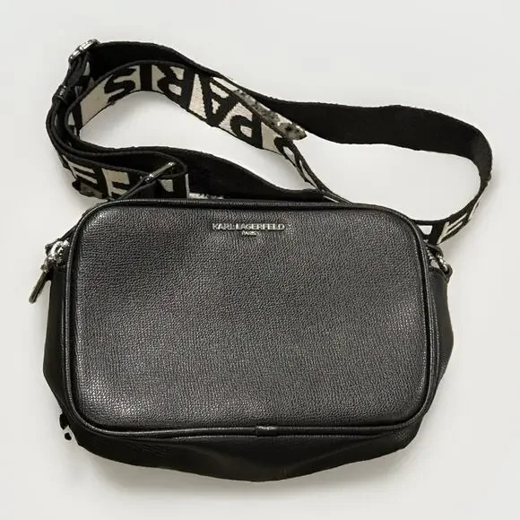 Karl Lagerfeld Black Maybelle Crossbody Bag