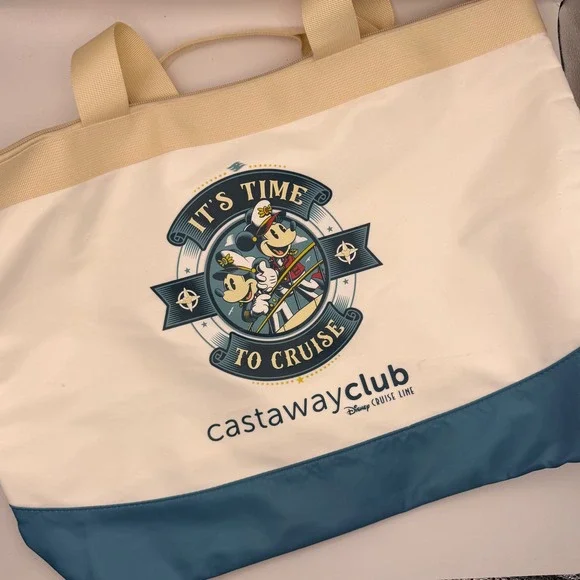 Disney‎ Castaway Club Mickey Minnie Mouse Tote Bag Cruise Beach Travel