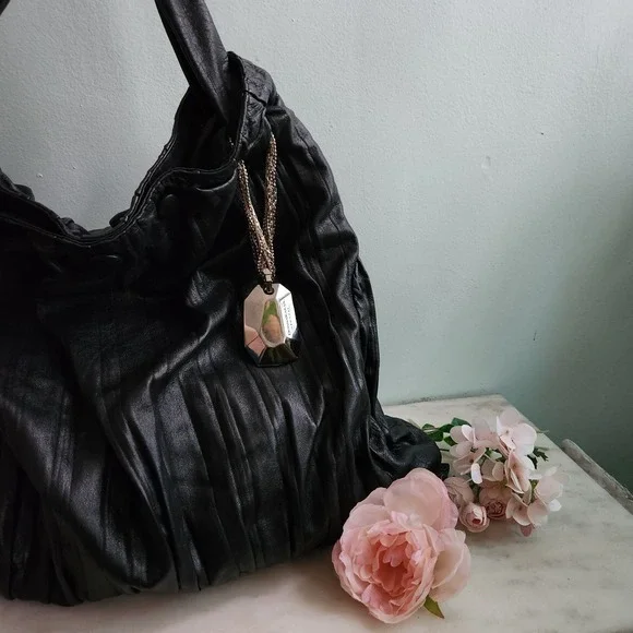 Donna Karan New York Eldridge Tote Black Leather Purse High-end 2009 Large Bag‎