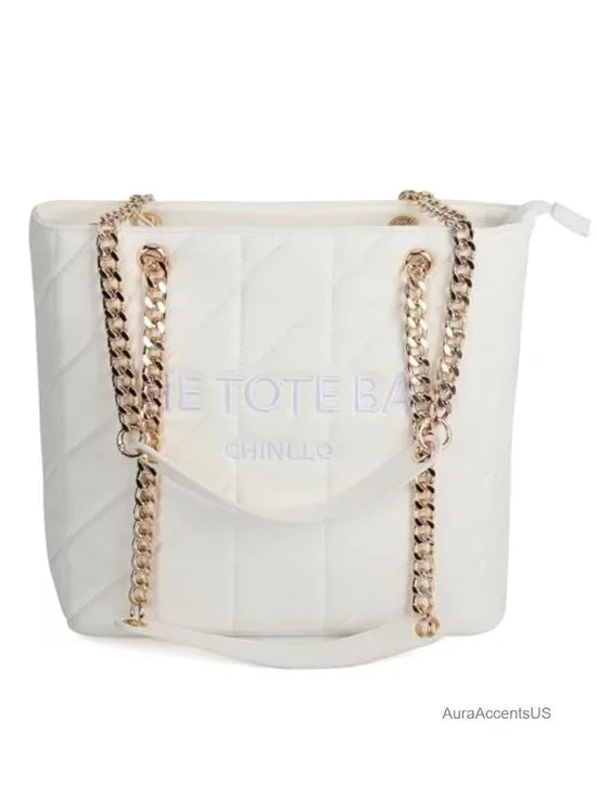 Medium Top Handle Tote Bag with Zipper, Faux Leather