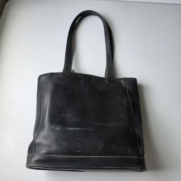 Vintage Coach Bleeker Tote Bag Small Black Leather Shoulder Purse 9305 USA