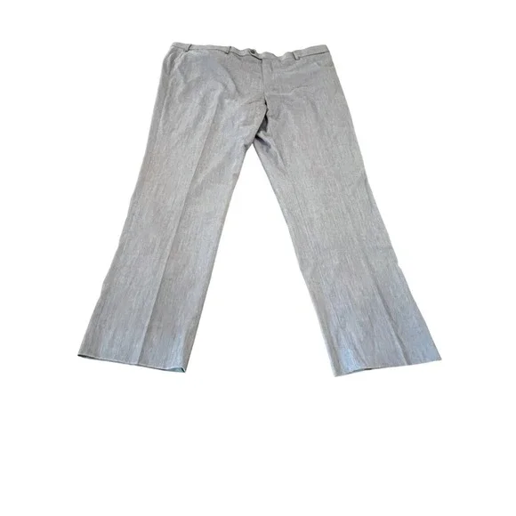Savile Row Company London Strand Dress Pants Blue Grey Heather 50W 33L Stretch