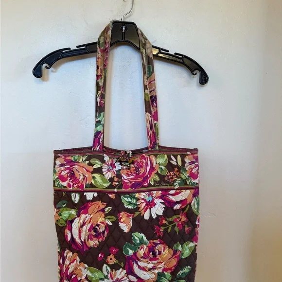 Vera Bradley Floral Tote - Brown and Pink