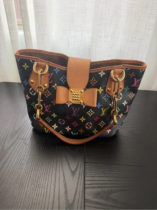 Louis Vuitton Black Monogram Multicolore Annie MM Tote Bag