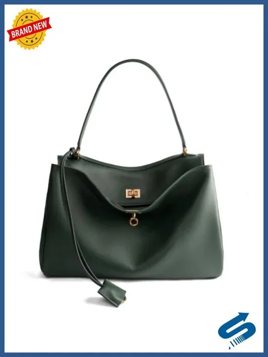 Genuine Leather Tote Bag: Soft Cowhide Shoulder Handbag Satchel Purse for
