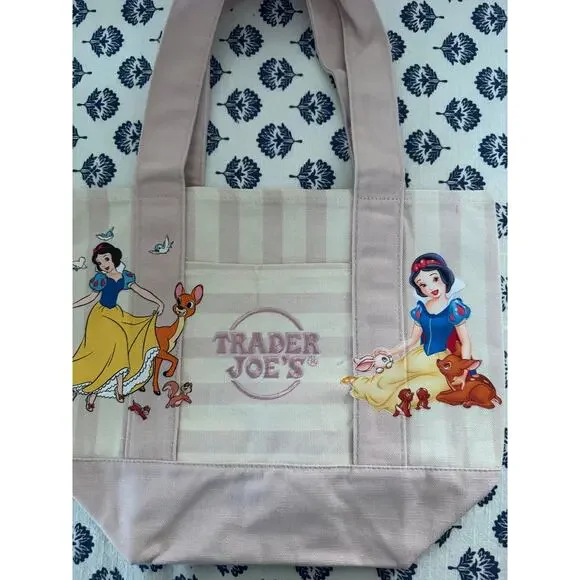 Disney Snow White Striped Custom Made Trader Joes Mini Tote