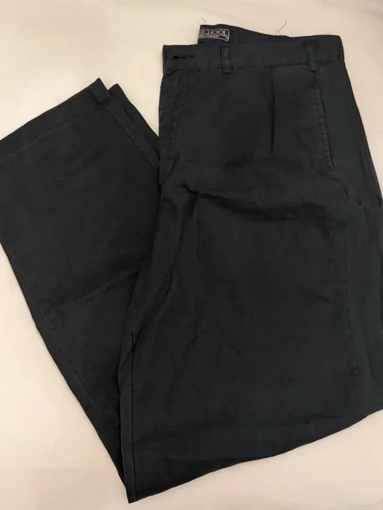 Men’s Black Chino Pants - Tailored Straight Fit - 100% Linen
