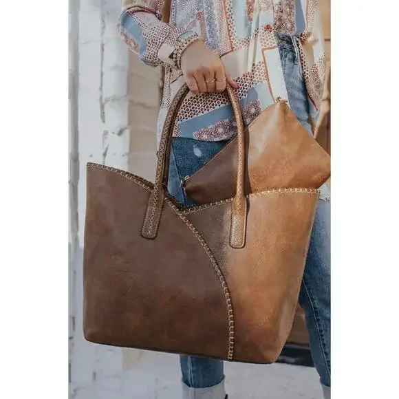 Gorgeous Large Vegan  Leather Tote Bag