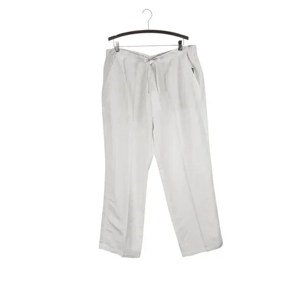 Cubavera Linen Blend Pants White Drawstring Casual NWT Mens Size XXL