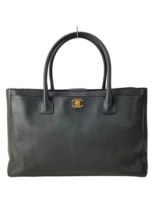 Chanel Tote Executive Line Black Gold Leather