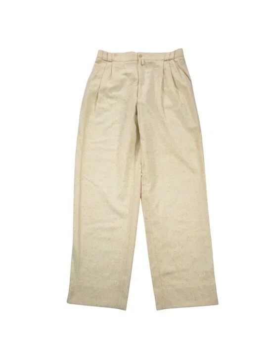 Versace Vintage Gianni Trousers 3 Tuck Pants Wool Mix All Over