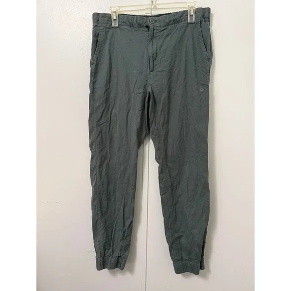 Mack Weldon Performance Stretch Joggers Large Green Cotton Spandex Casual Work