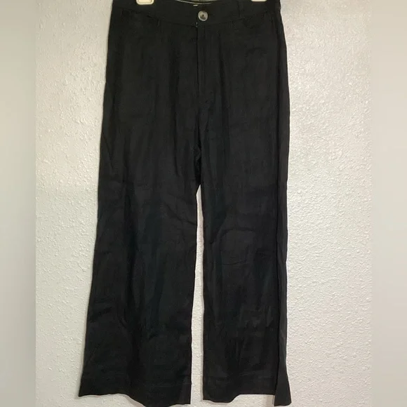 Maeve Anthropologie Black wide leg pants size 29