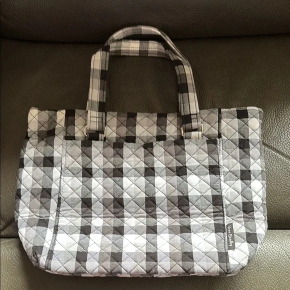 Vera Bradley Black and Gray Gingham Tote