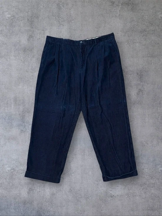 Vintage 2000s y2k Izod 100% Cotton Navy Corduroy Pants