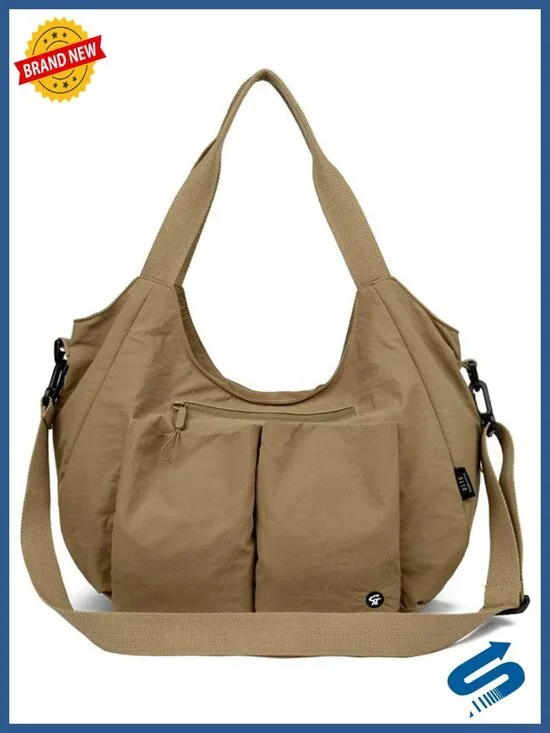 Waterproof Nylon Slouchy Hobo Tote Bag Crossbody Shoulder Bag Work Commute