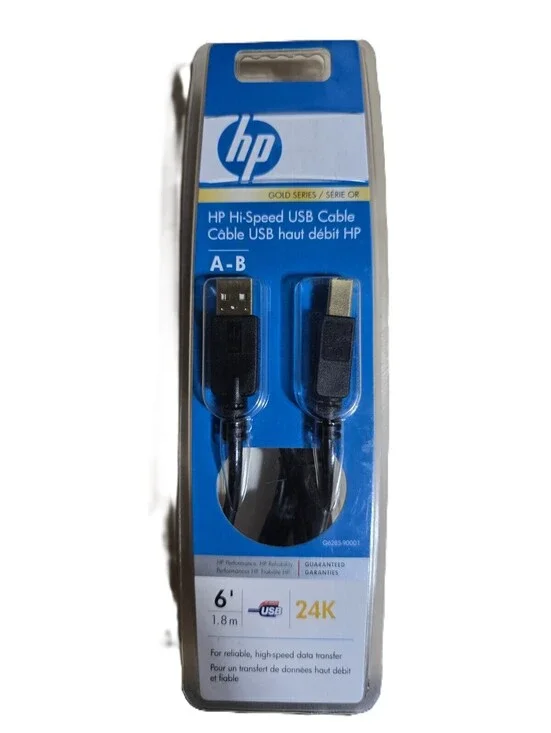HP Hi-Speed USB Cable A-B 6' Length