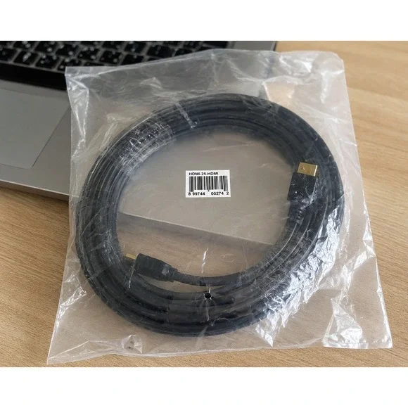 25ft HDMI to HDMI‎ Cable High Speed Gold Plated Connectors Black Gaming 47-15