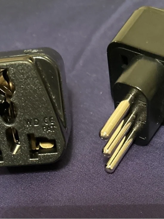 Universal Black Travel Power Adapter Plug - Black