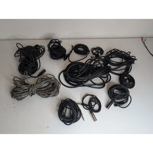 Mixed Lot Of 11 Band Cables Microphone Speaker Neutrix Live Wire Yongshen Belden