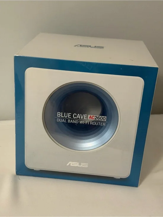ASUS Blue Cave Dual-Band WiFi Router - White with Blue Accent