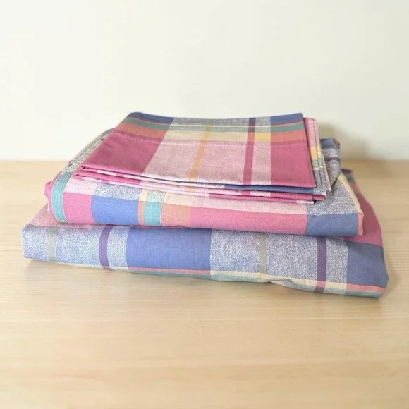 Queen MARTHA STEWART Everyday 4-piece Sheet Set VTG Cotton Blend Pastels