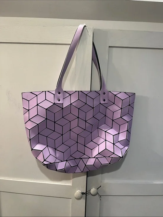 Patrizia Luca Lavender Geometric Cube Tote
