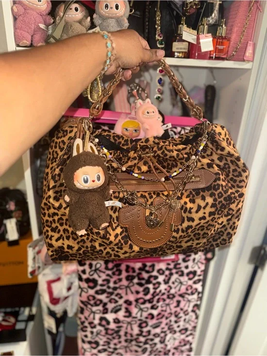 True Religion Leopard Print Tote Bag