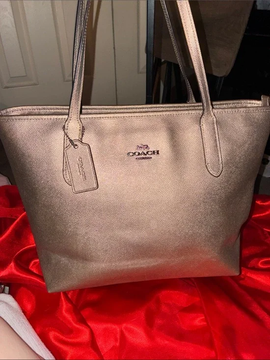 Coach Metallic Rose Gold Tote