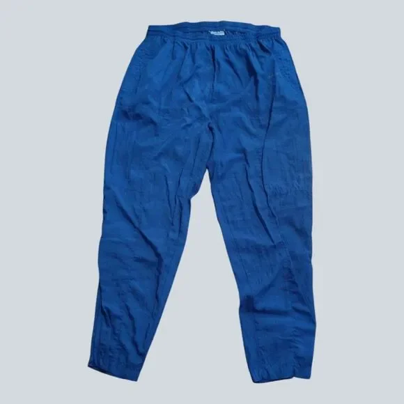 Vintage 90s Adidas Nylon Track Pants Blue Size L