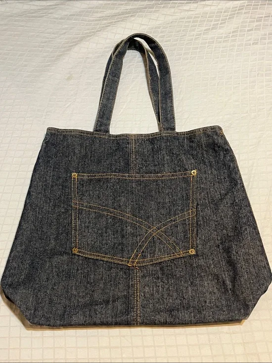 Bath & Body Works Unisex Blue Denim tote bag