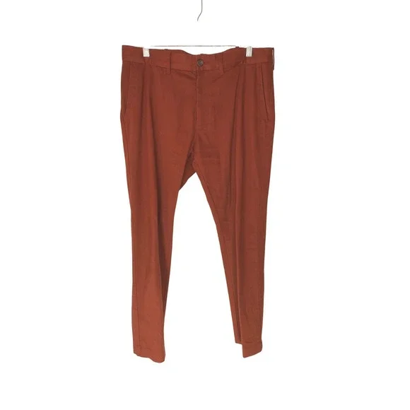 J.Crew Slim Fit Flex Chino Pant Men's Rust Orange Work Office Career 32 x‎ 30