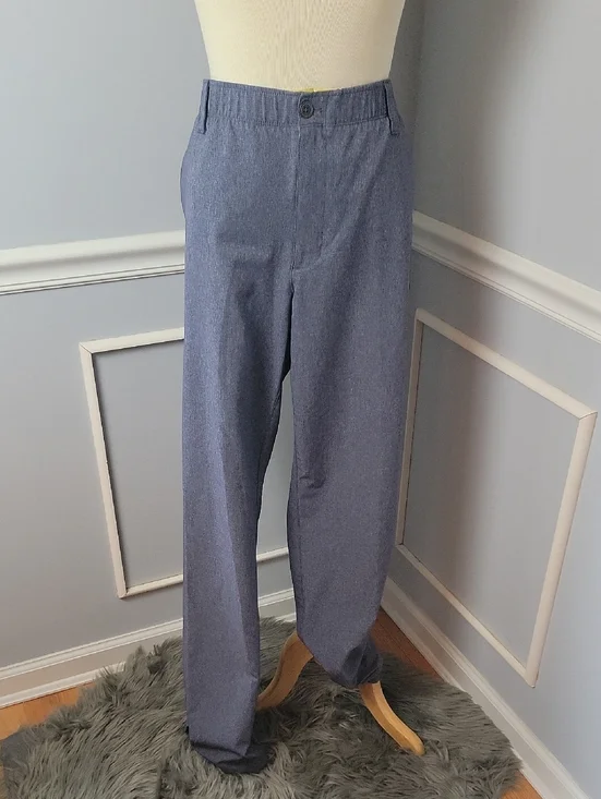 UNDER AMOUR Match Play Men's Blue Gray Loose Fit Preppy Vented‎ Golf Pants 42/36