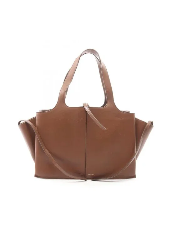 Celine Tote Trifold Brown Leather