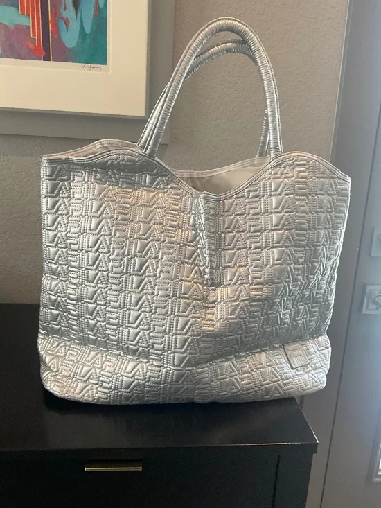 Silver Metallic Tote