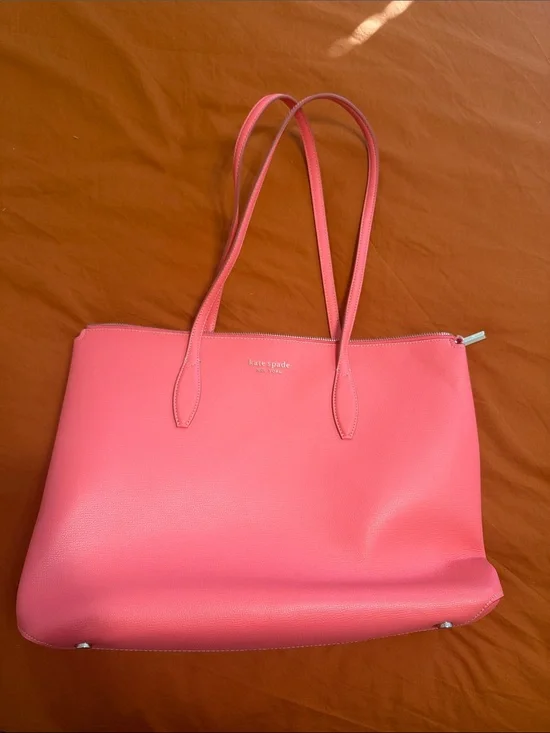 kate spade Coral Pink Leather Shoulder Tote
