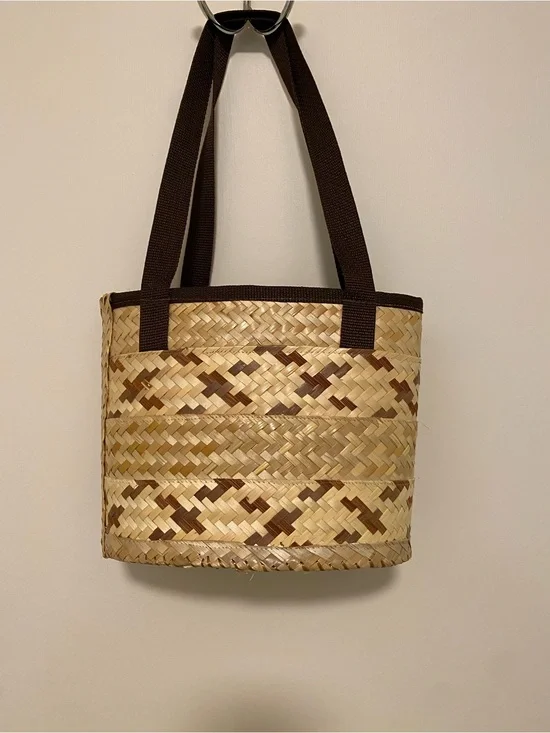Tote Bag Straw Lined Market Casual Bag