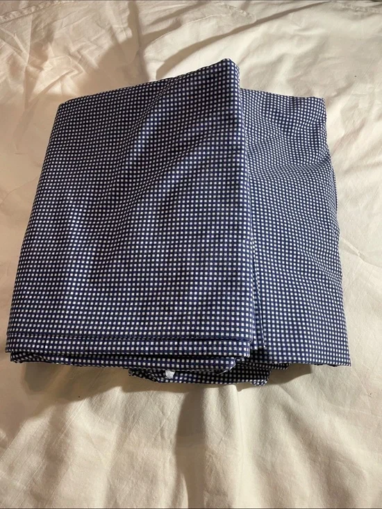 Ralph Lauren Blue and White Gingham full flat & fitted sheet 100%Cotton