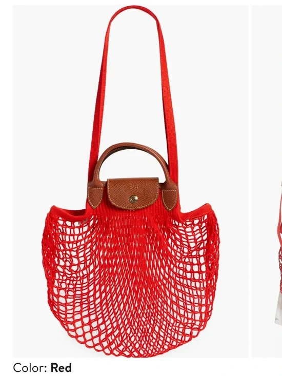 LONGCHAMP mesh red tote