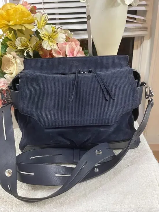 Rag & Bone pilot navy satchel bag (500