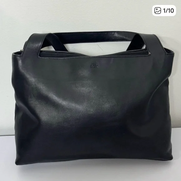 The Sak Black Leather Tote Bag