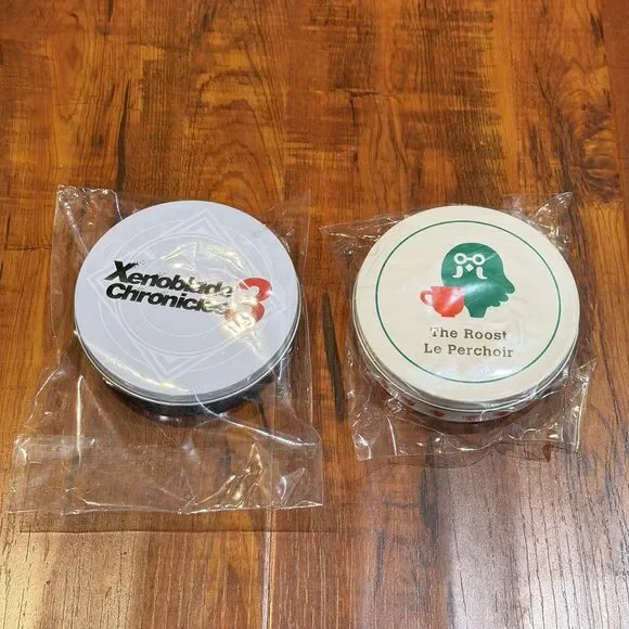 2 x Animal Crossing x The Roost & Xenoblade Chronicles 3 Drink Coaster Set - New