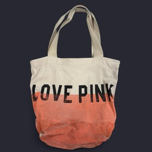Y2K Victoria’s Secret PINK Large Tote Bag LOVE PINK