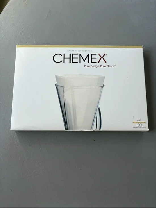 CHEMEX White Bonded Coffee Filters - 100 Count